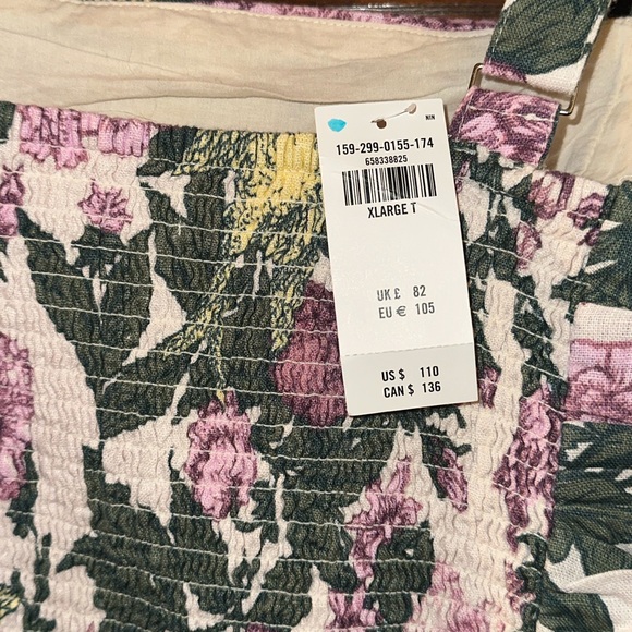 NWT Abercrombie & Fitch | A&F Emerson Linen-Blend Wide Strap Midi Dress Floral - Picture 7 of 7